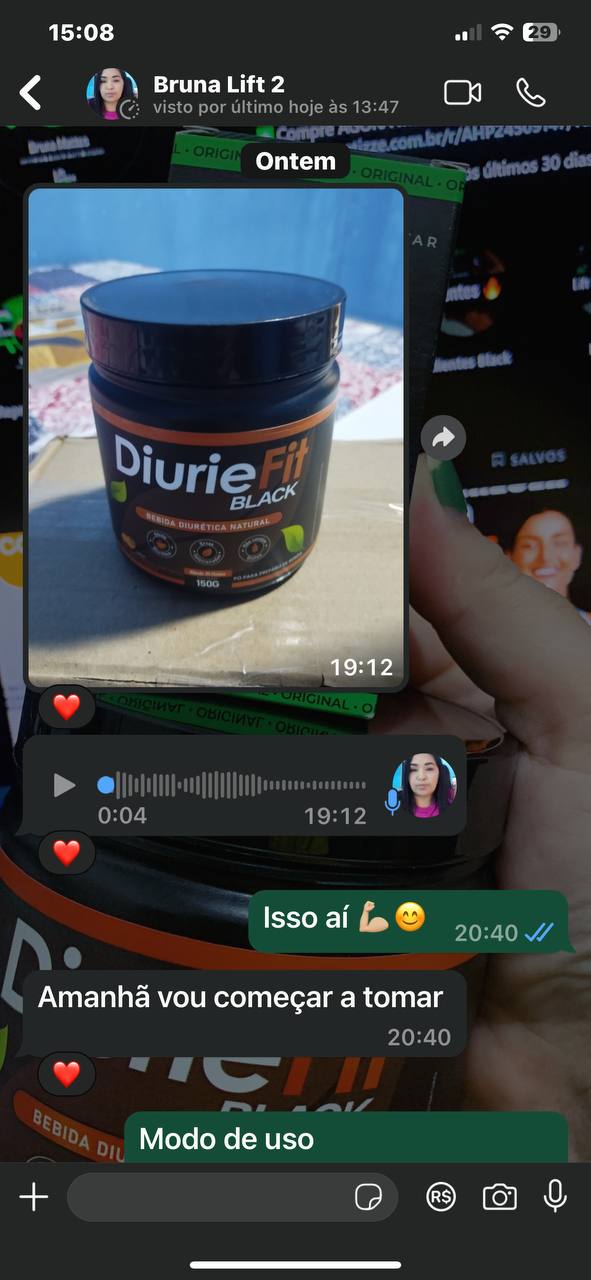 Depoimento WhatsApp — Bruna: empolgada para começar a tomar